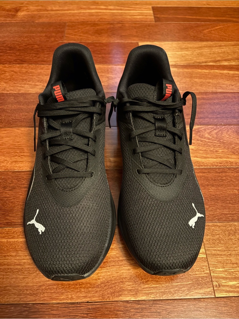 Puma Black Men’s Sneakers with White Logo Accent